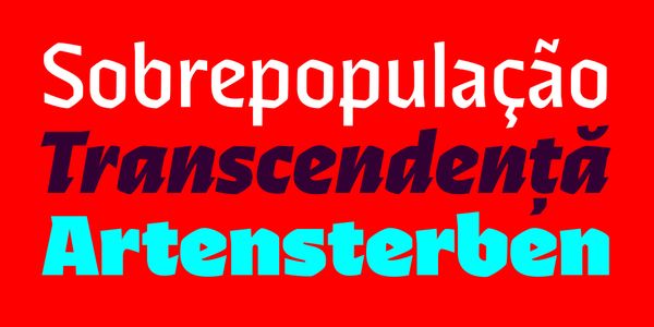 Card displaying Ferryman typeface in various styles